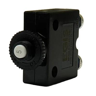 Egis 5A Push Button Panel Mount Circuit Breaker - Screw Terminals
