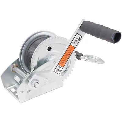 Load Rite Single-Speed Trailer Winch - 1100lbs - 20' Strap - 7" Handle