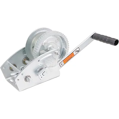 Load Rite Two-Speed Trailer Winch - 3200lbs - 25' Strap - 8" Handle