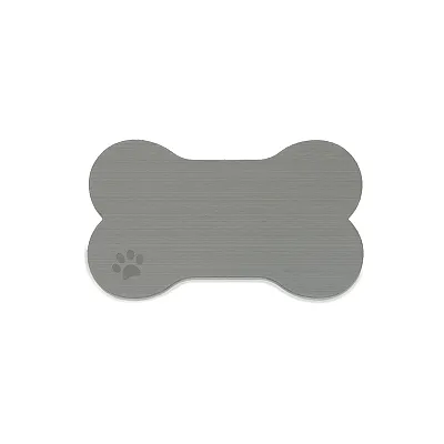 SeaDek Dog Bowl Mat - Storm Grey/Black - Small - 12" x 21"