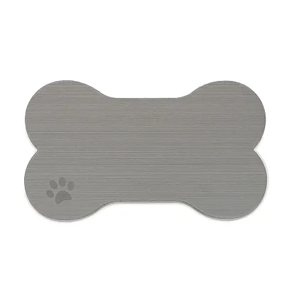 SeaDek Dog Bowl Mat - Storm Grey/Black - Large - 16.5" x 29.5"