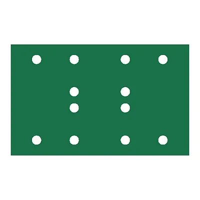RUPES PROCUT Film Abrasive Sheet 80mm x130mm (3.15" x 5.1") - 12 Holes - P68 Gri