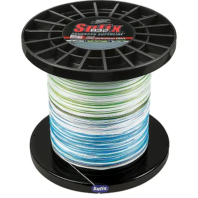 Sufix 832 Advanced Superline&reg; Bulk Metered 3000yds, 100lb, White - Neon Lime