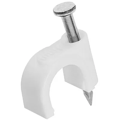 Cmple Plastic Staples Cable Clips For Rg6 8Mm White 100 Pcs/Bag 