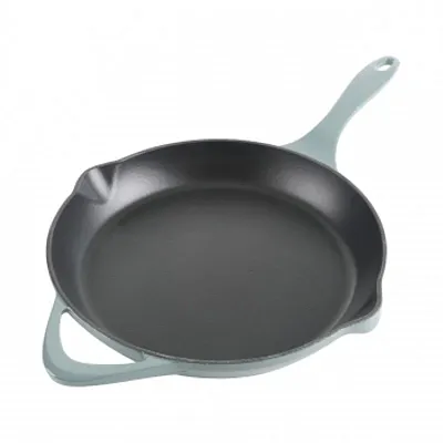 Cravings By Chrissy Teigen 11 Inch Round Enameled Cast Iron Skillet in Ombre Gre