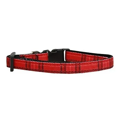 Mirage Pet Products Red Plaid Cat Safety Collar