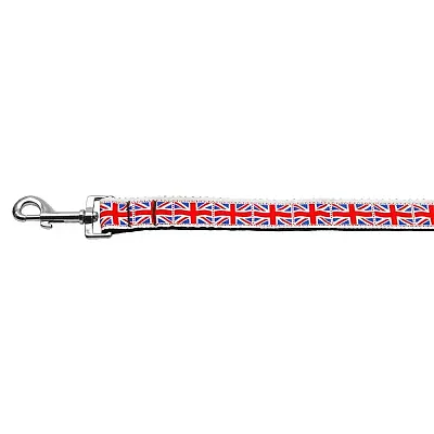 Mirage Pet Products Tiled Union Jack (UK Flag) Nylon Ribbon Dog Leash - LG