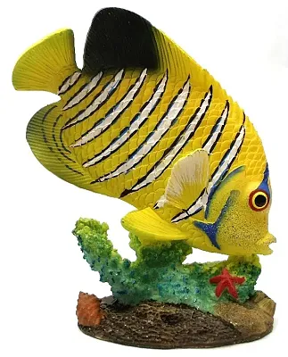 Novelties & Gifts 1255530-Y Resin Decorative Tropical Fish - Yel