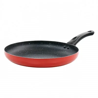 Oster Luneta 11.5 Inch Aluminum Nonstick Frying Pan in Red