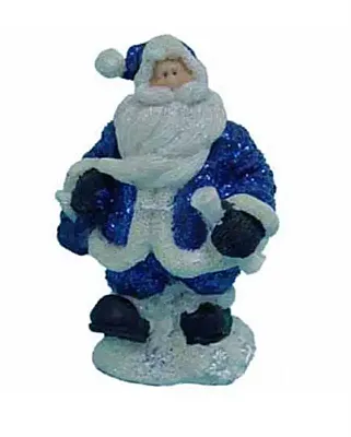 4" Blue Glitter Santa 1256551