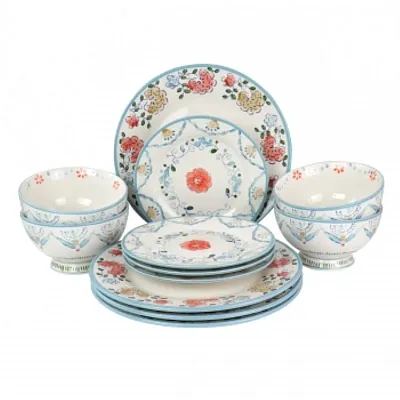 Gibson Elite Anaya 12 Piece Stoneware Dinnerware Set