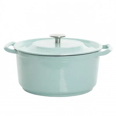 Kenmore Elite Oak Park 3 Quart Enameled Cast Iron Casserole with Lid and Glass S