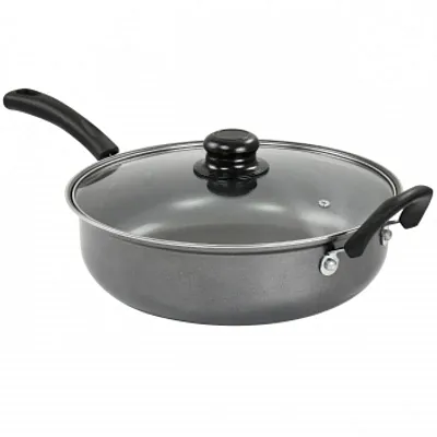 Gibson Everyday 11 Inch Highberry Chicken Fryer with Lid in Grey