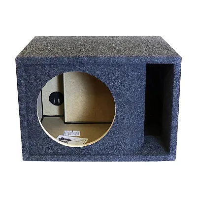 Atrend Single 12" Kerf-Vented Woofer Enclosure - Charcoal Carpet Covering
