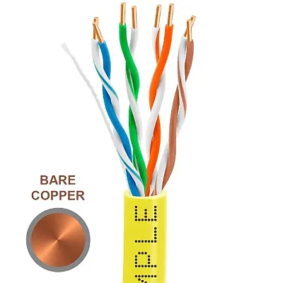 Cmple Cat5E Riser (Cmr) 1000Ft, 24 Awg 4 Pair Unshielded Twisted Pair (Utp) Soli