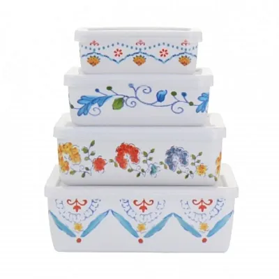 Gibson Home 8 Piece Anaya Rectangular Nesting Food Storage Set