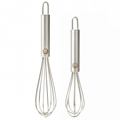 Babish 2 Piece Stainless Steel Tiny Whisk Set in Silver