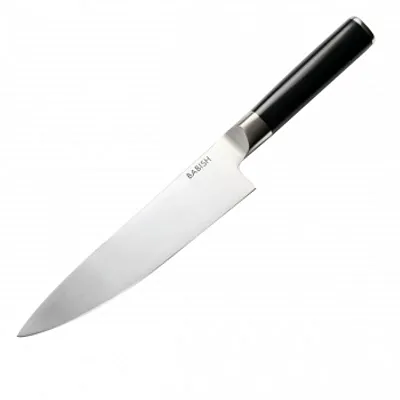 Babish 8 Inch High-Carbon Stainless Steel Full Tang Chef Knife in Black