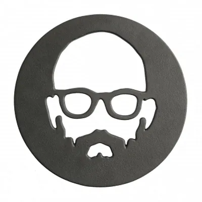 Babish 8 Inch Round Cast Iron Trivet in Black