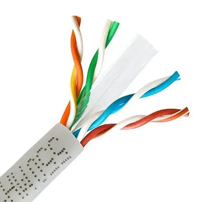 Cmple Cat-6 Solid Pvc Utp 23Awg Bare Copper Cmr Cable With Gigab