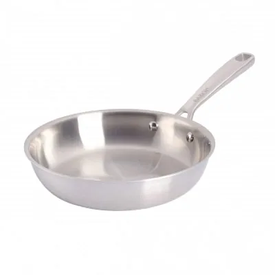 Babish 8 Inch Stainless Steel Tri-Ply Double Riveted Fry Pan in Silver