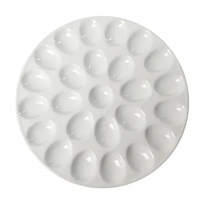 Our Table Simply White 13 Inch Egg Serving Platter
