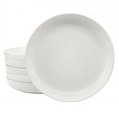 Studio 3B Mio 6 Piece 9.5 Inch Round Stoneware Bowl Set in Sea Salt