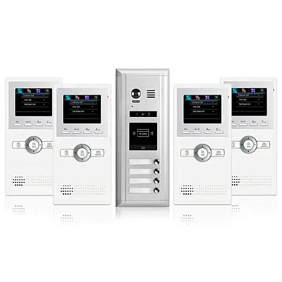 Cmple Video Intercom Entry System Dk1641 4 Apartment Audio/Video