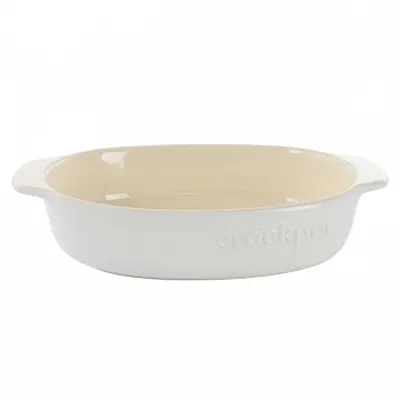 Crock Pot Artisan 2.5 Quart Oval Stoneware Casserole in White