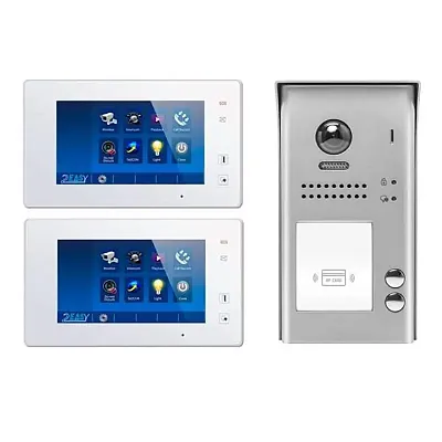 Cmple Video Intercom Entry System Dk4722 2 Apartment Audio/Video