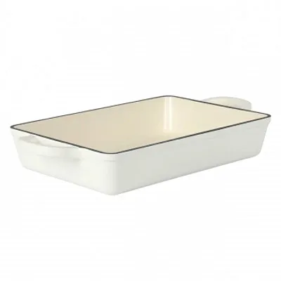Crock-Pot Artisan 13 Inch Enameled Cast Iron Lasanga Pan in Linen