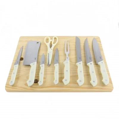 Gibson Home Wildcraft 10 Piece Cutlery Set With Cutting Board