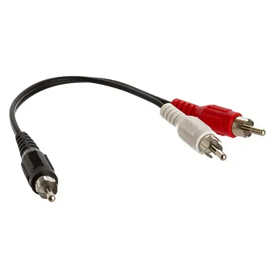 Cmple 138-N Y-Adapter (1 RCA Plug to 2 RCA Plugs)