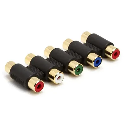 Cmple 140-N RGB RCA Coupler Splitter Video/Audio 5-RCA Component