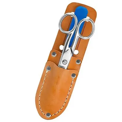 Cmple Platinum Tools 10522C Leather, Pouch Knife And Scissor Kit