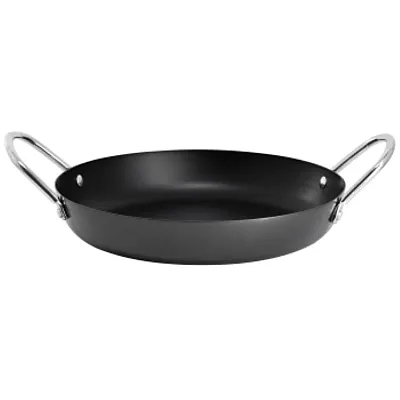 Oster Smithfire 11 Inch Nonstick Carbon Steel Paella Pan in Dark Gray