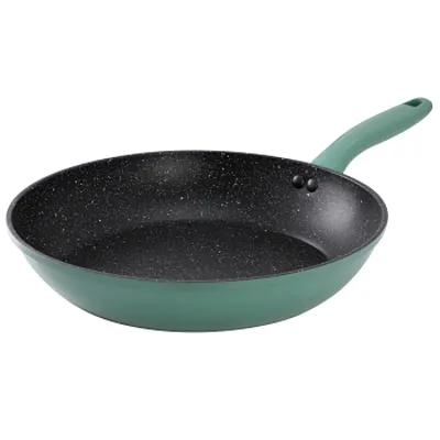 Gibson Home Barnsdall 12in Nonstick Aluminum Frying Pan in Green