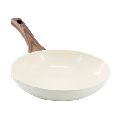 Oster Amberg Choice 8 Inch Ceramic Nonstick Forged Aluminum Frying Pan in Off-Wh