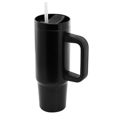 Gibson Home 29oz Marina Stainless Steel Thermal Tumbler with Side Handle and Str