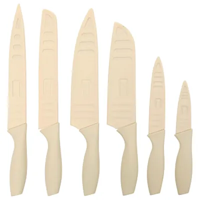 Gibson Home Bostonville Nonstick Stainless Steel 12 Piece Cutlery Set in Linen