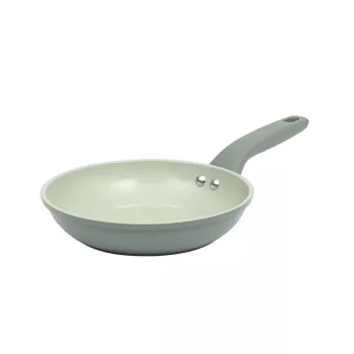 Gibson Home Barnsdall 8 Inch Nonstick Aluminum Frying Pan in Sage Green