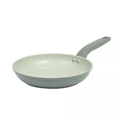 Gibson Home Barnsdall 10 Inch Nonstick Aluminum Frying Pan in Sage Green