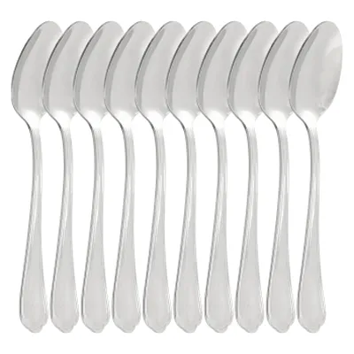 Gibson Home Hillside Daisies 10 Piece Stainless Steel Teaspoon Set
