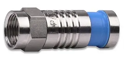 Cmple Platinum Tools F Rg6 Quad Connector, Nickel Pl.75/Jar 1497