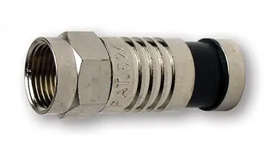 Cmple Platinum Tools F Rg6 Connector, Nicket Pl. 75/Jar 1498-N