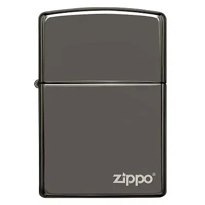 Zippo Windproof Lighter Black Ice Finish W/Zippo Logoclassic Case