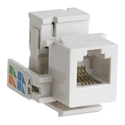 Cmple 152-N RJ11 Keystone Jack (4-Conductor, White)