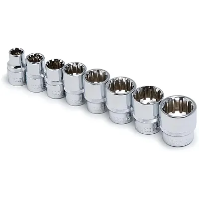 Titan 3/8" Drive Sae Spline Socket Set (8 Piece)