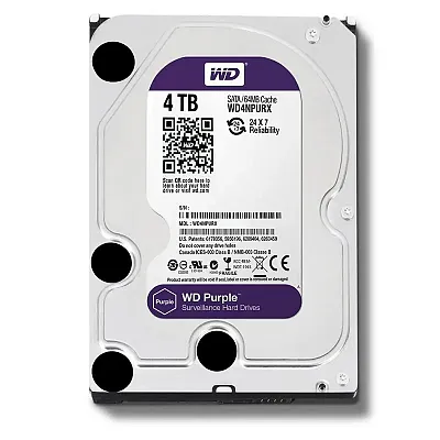 Cmple Wd Purple Wd40Purx 4Tb Surveillance 3.5" Internal Sata Har