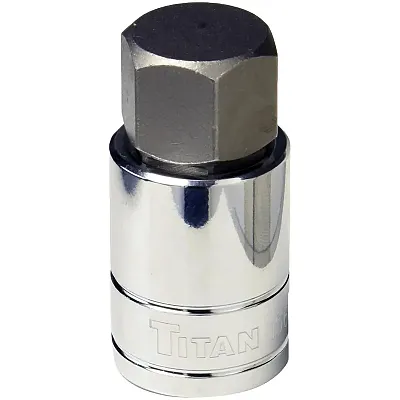 Titan 22Mm Hex Bit Socket - 1/2&quot; Drive